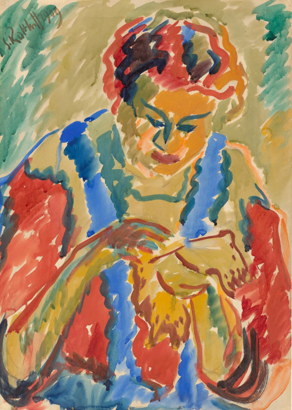 Jeune fille brodant, 1909