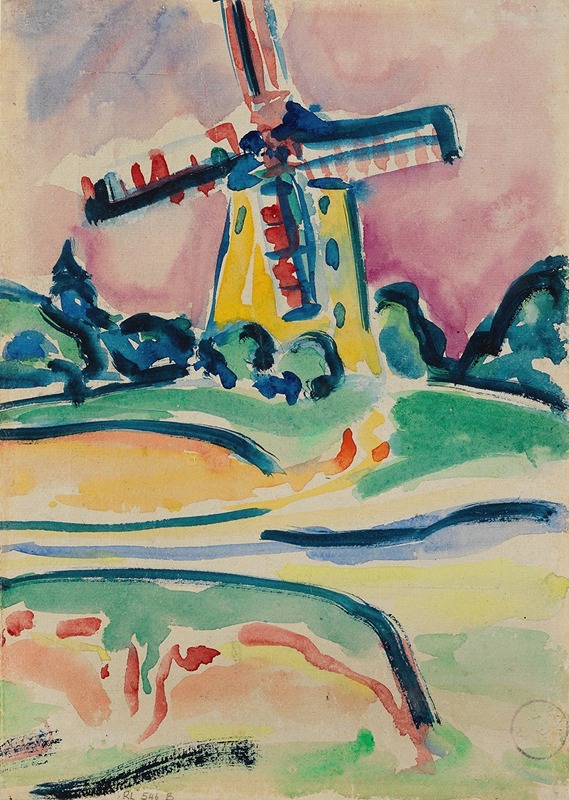 Un moulin à vent à Fehmarn, 1908