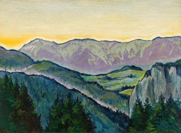 Sommets enneigés au crépuscule (1913)