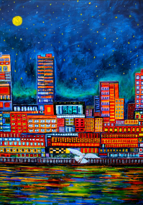 Tetris City II - Réf. CS4121 - Acrylique 50 x 70