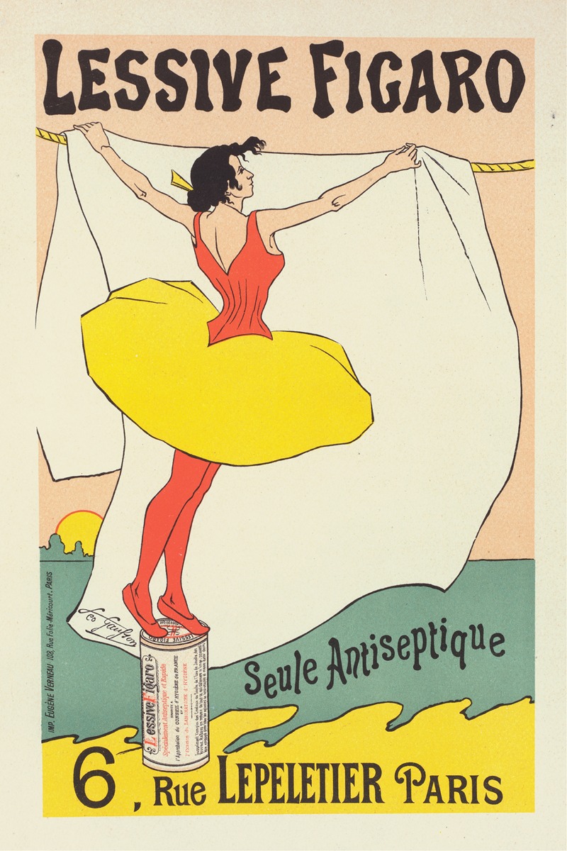 Son affiche pour la Lessive Figaro (1893) est reproduite dans la revue Les Maîtres de l'affiche (1895-1900).