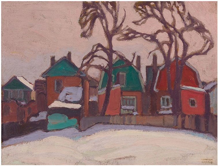 Maisons, Hiver, Maisons Groupe No. XXI vers 1920
