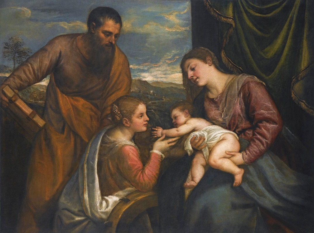 La Vierge à l'enfant avec les saints Luc et Catherine d'Alexandrie