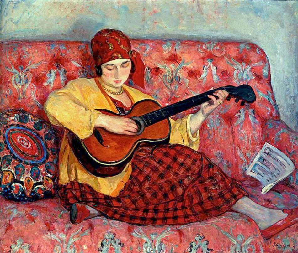 Jeune fille à la guitare, 1923