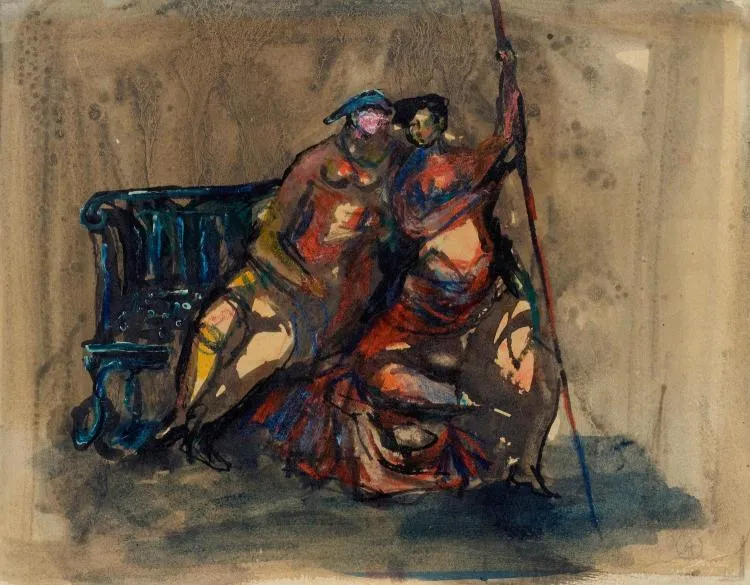 Dessin, aquarelle, encre de Chine, gouache et crayon sur papier