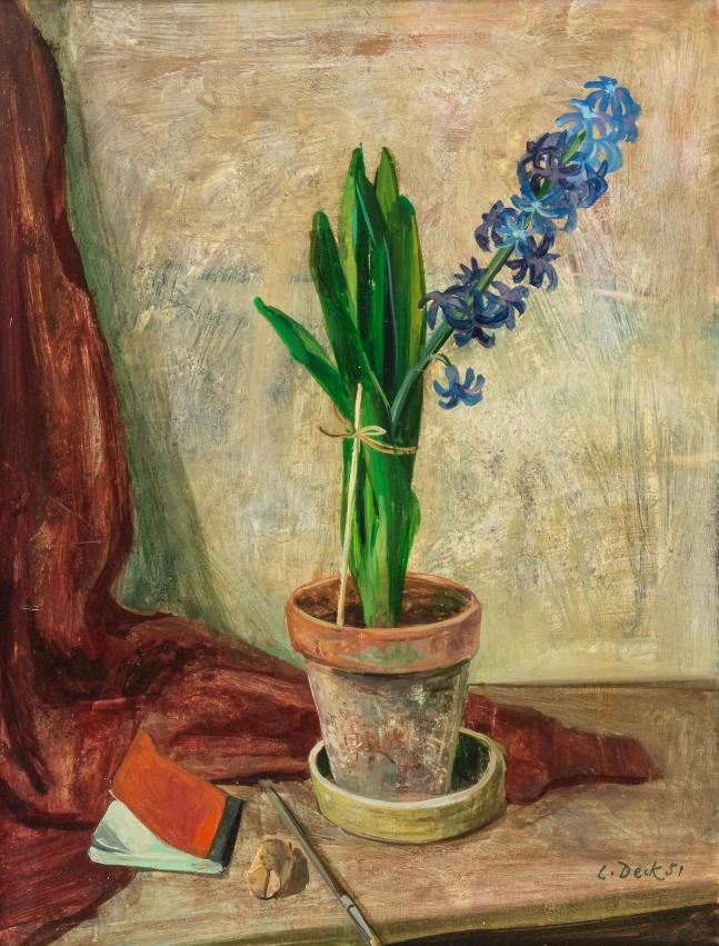 Hyacinth Oil on canvas, signed and dated 1951 - 65 x 50 cm, frame: 84 x 70 cm