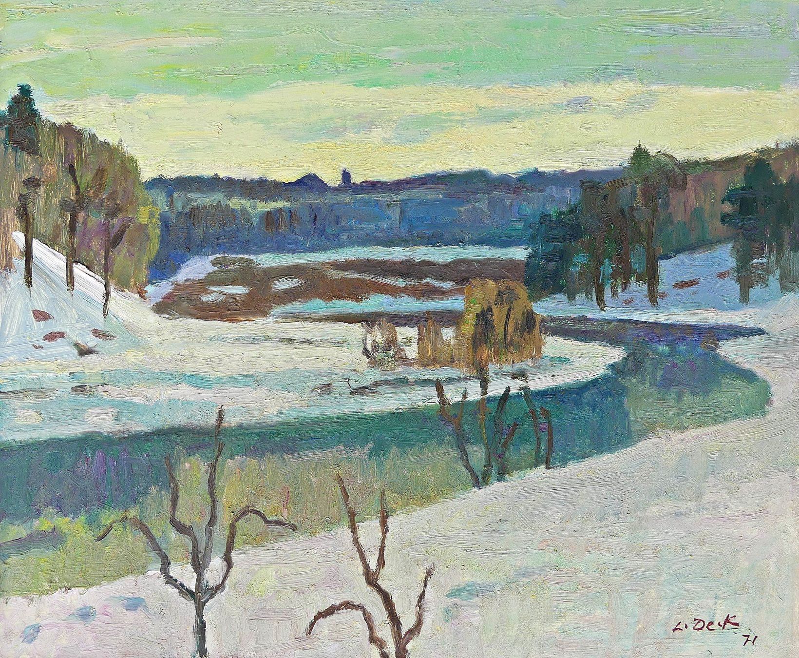 Winter bei Bremgarten, Bern 1971