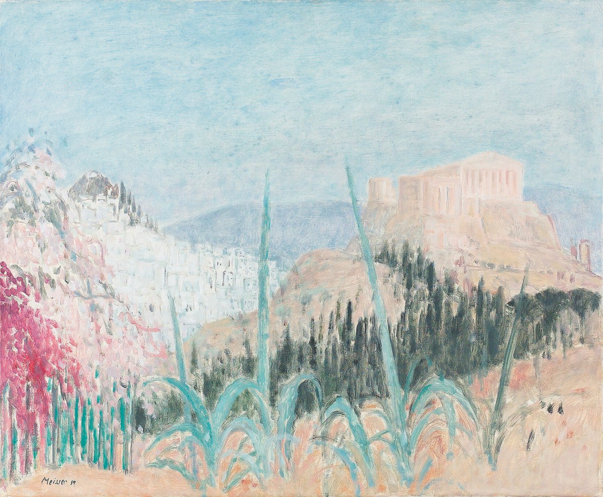 Vue sur l'Acropole et Athènes, 1959