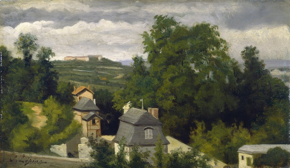Vue sur les faubourgs de Caen (1872-1875)