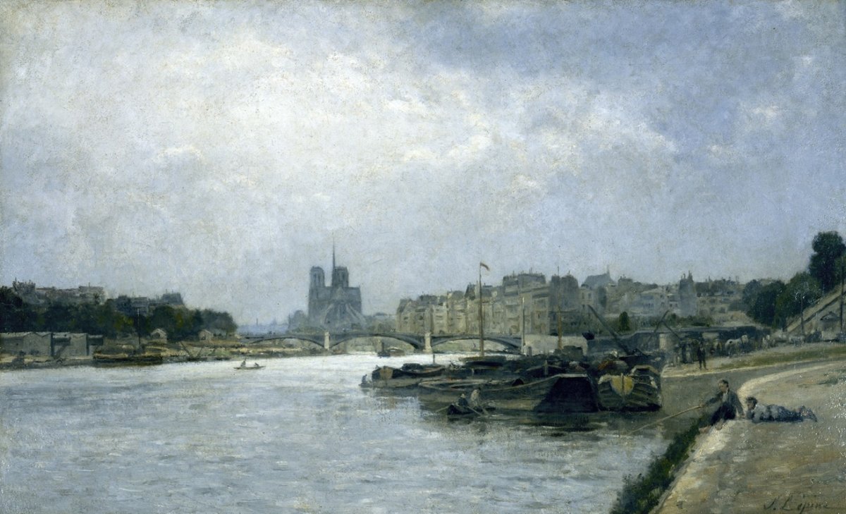 L’île de la Cité et l’île Saint-Louis, vues du pont d’Austerlitz (1880)
