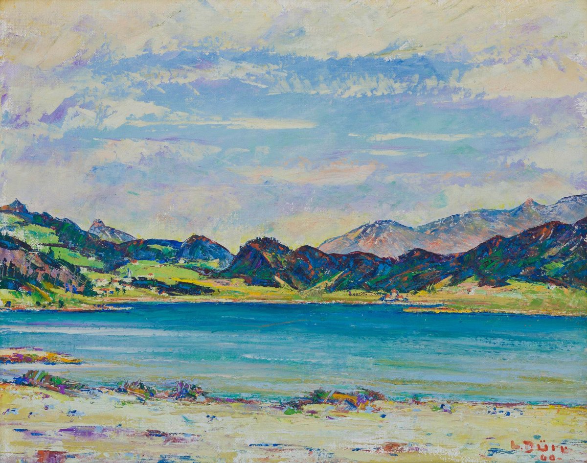 Lac de Silvaplana, huile sur toile