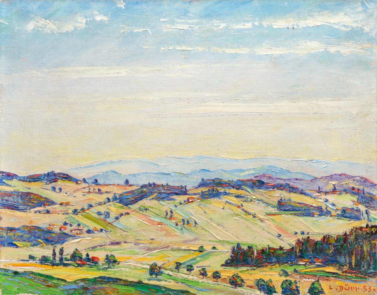 Paysage de l'Emmental, huile sur toile, 38 × 48 cm