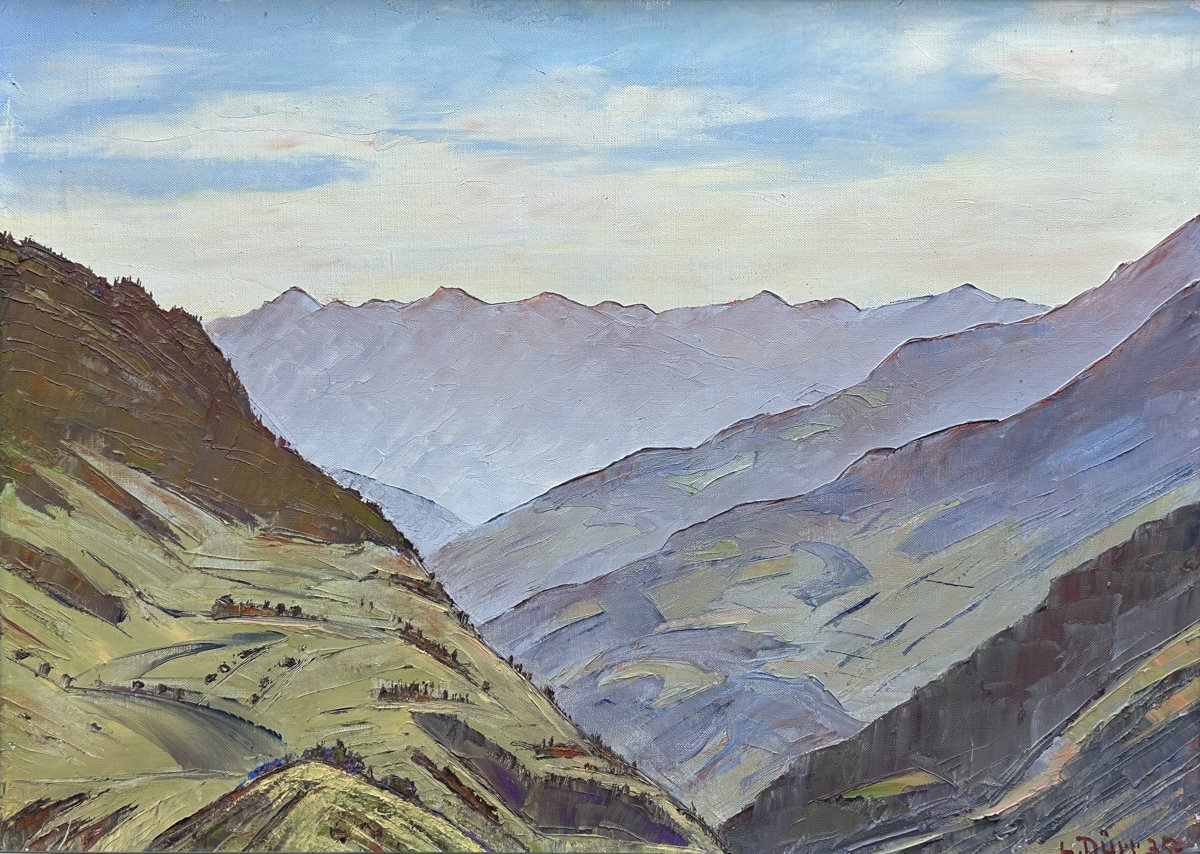 Ambiance matinale sur la vallée du Rhône (Haut-Valais), 1935
