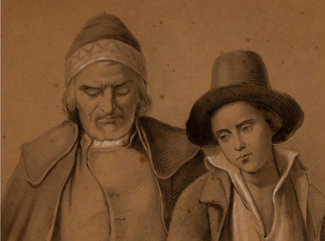 Étude, fusain sur papier, partiellement rehaussé de blanc