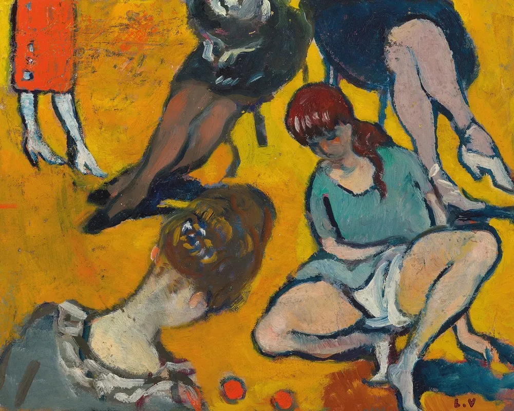 Fillette jouant au bois