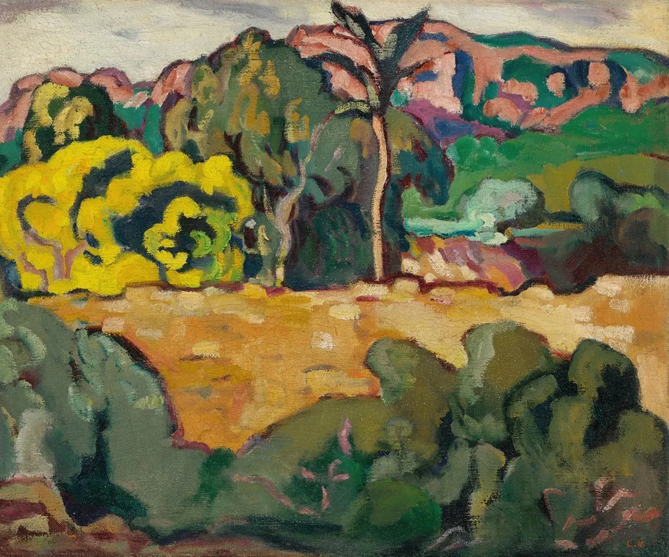 Paysage du midi au palmier (environ 1909)