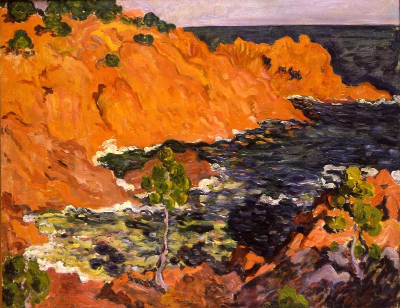 Vue d’Antheor, les rochers rouges, 1908