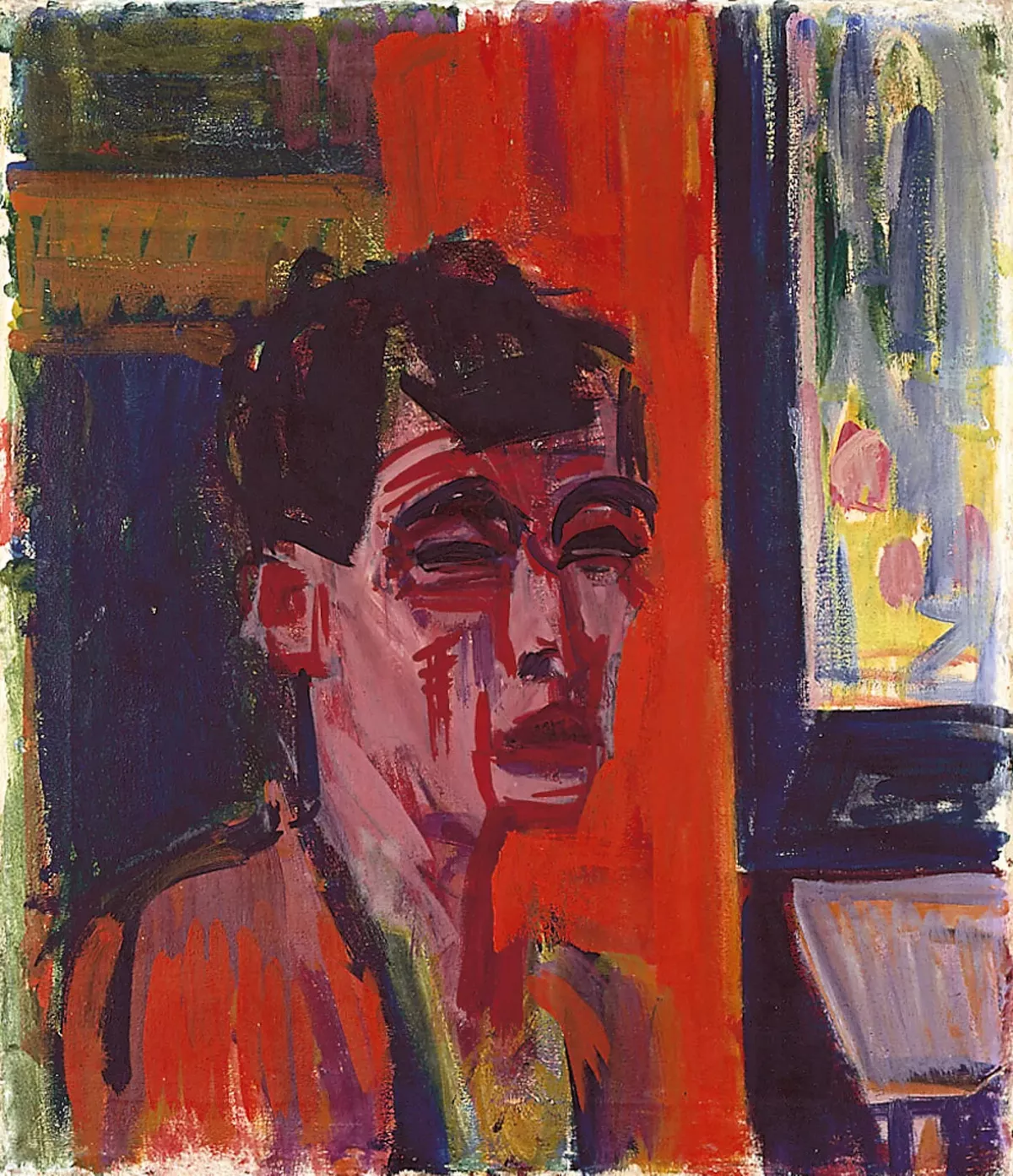 Autoportrait réalisée l'année de son décès. Huile sur toile, 1926 (Bündner Kunstmuseum, Coire)