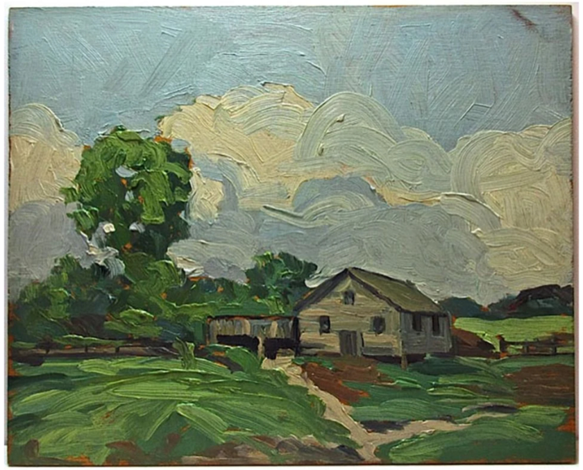 Paysage et maison de campagne