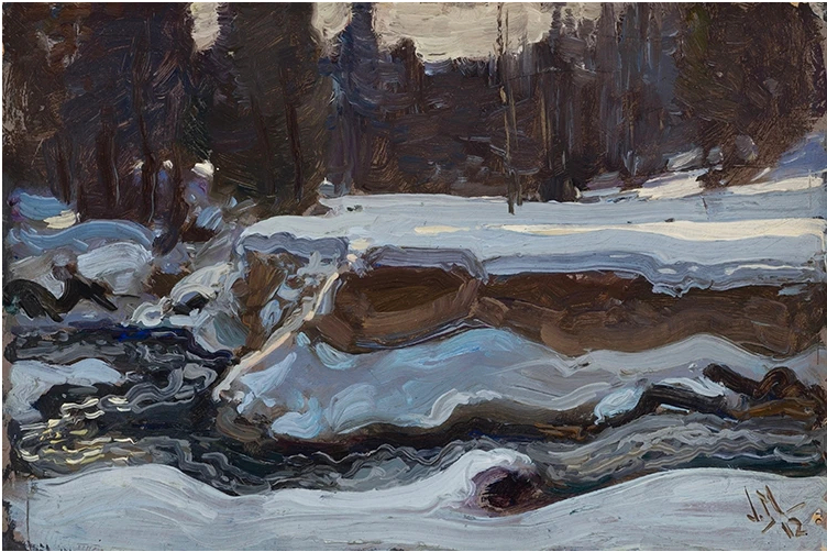 Ruisseau en hiver, 1912