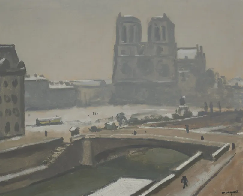 Notre-Dame, temps de neige, vers 1914 -  Musée cantonal des Beaux-Arts de Lausanne