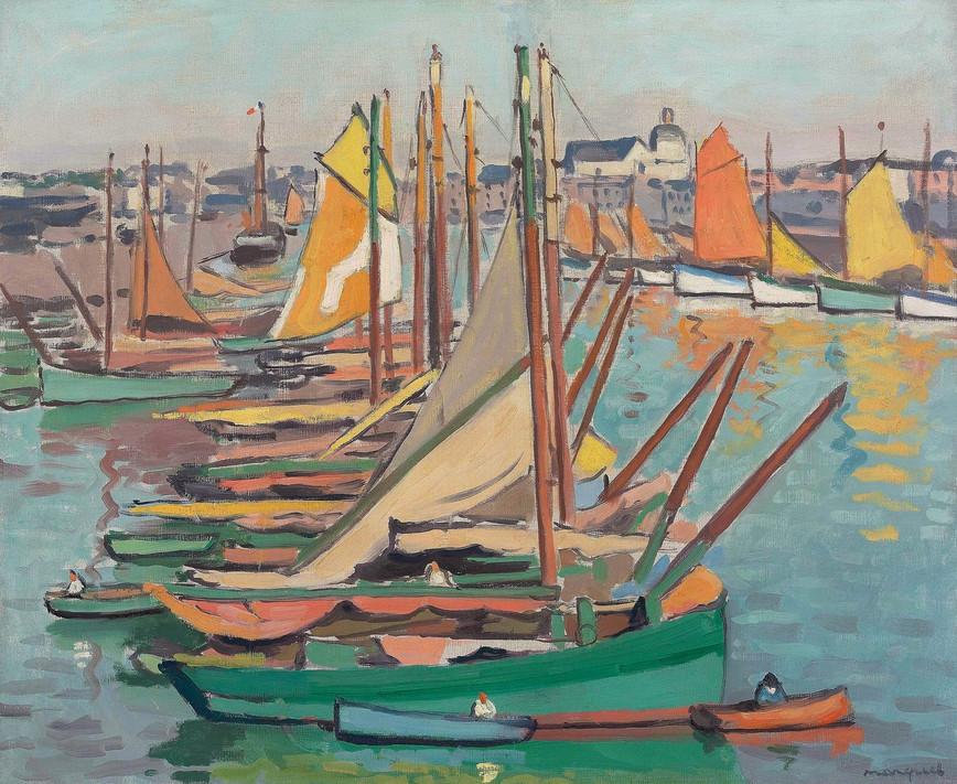 Le Port des Sables-d’Olonne, 1921, Huile sur toile 60.6 x 73.5 cm
