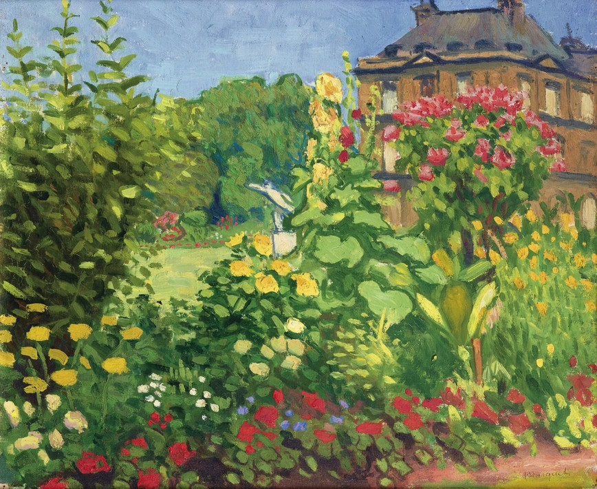 Le Jardin du Luxembourg, huile sur toile, 38 x 45.9 cm