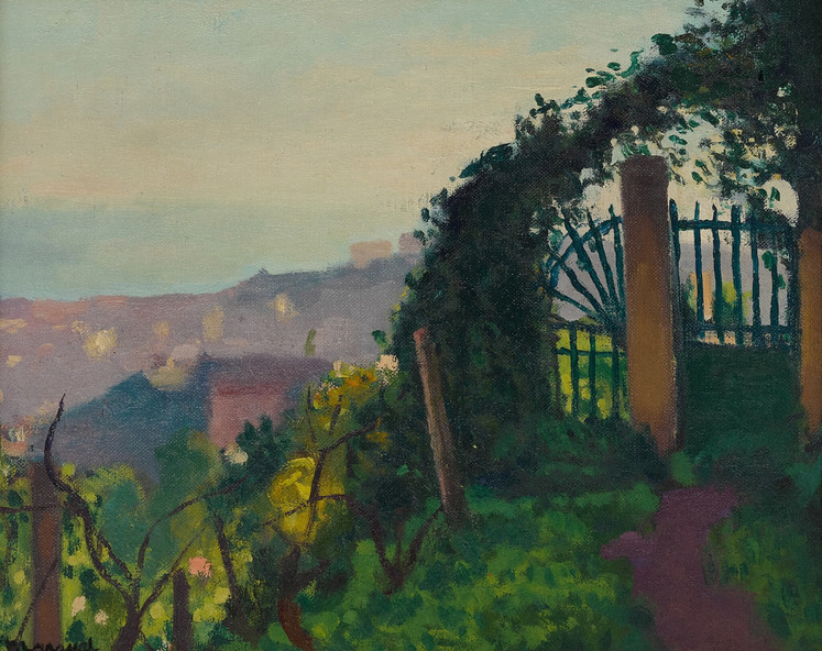  Le portail dans la verdure, environ 1943-1944