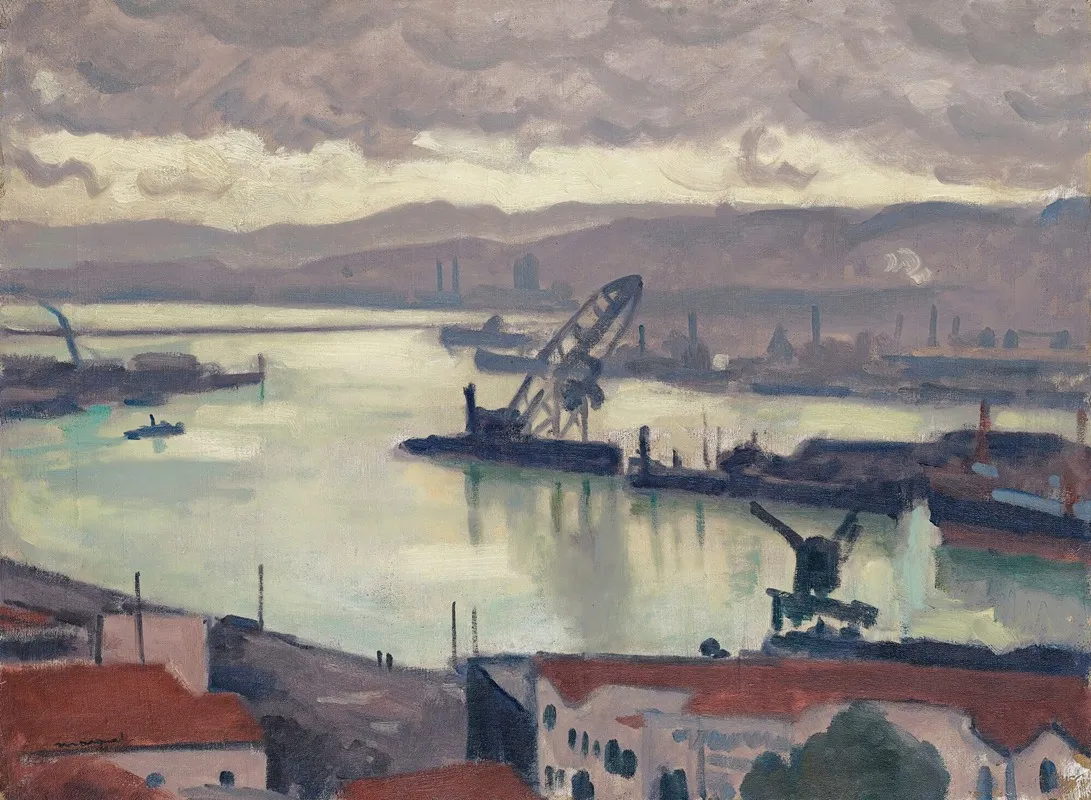 Port d'Alger par temps gris