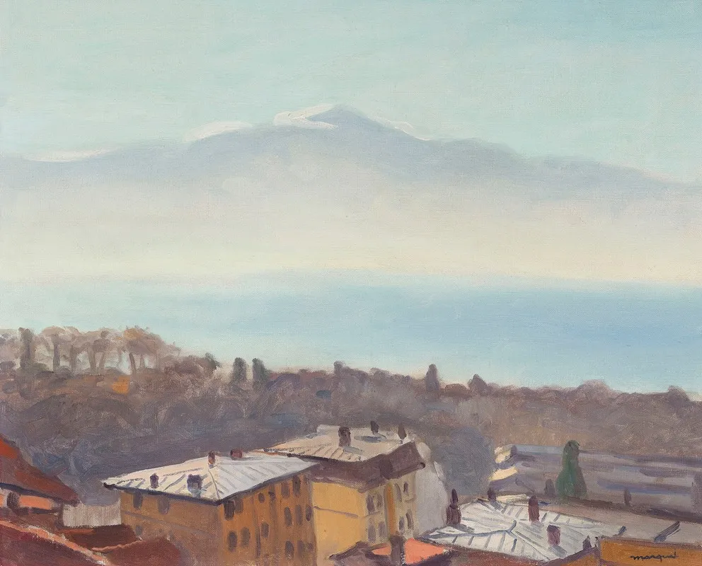 Les toits d’Ouchy et le Léman (1936)