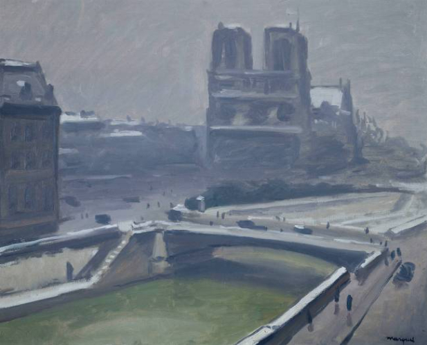 Notre-Dame de Paris sous la neige