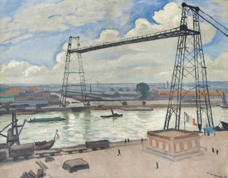 Rouen, le pont transbordeur, 1912