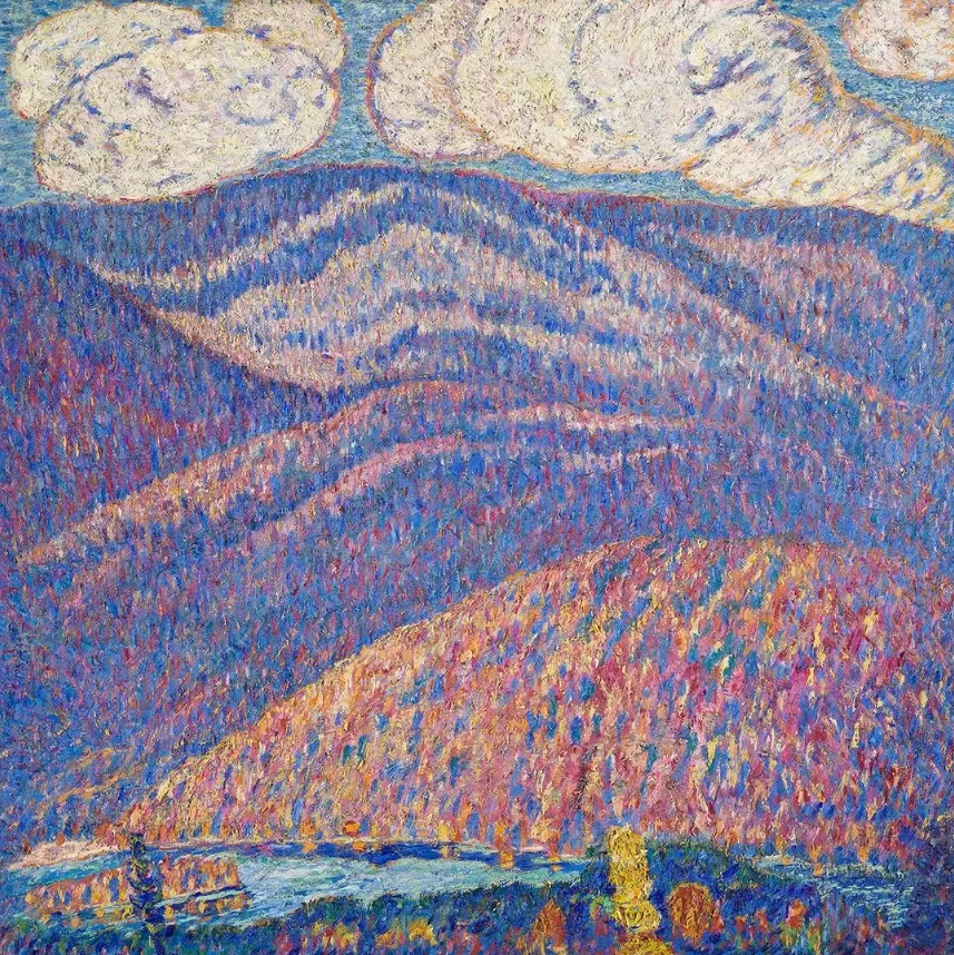 Marsden Hartley, Hall of the Mountain King, vers 1908-09, huile sur toile, 30 x 30 pouces
