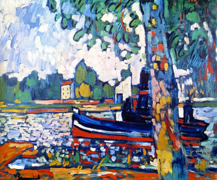 Péniche sur la Seine, 1905