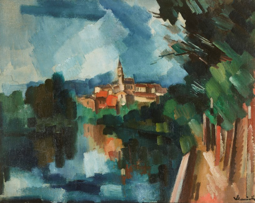 Le village au bord du lac