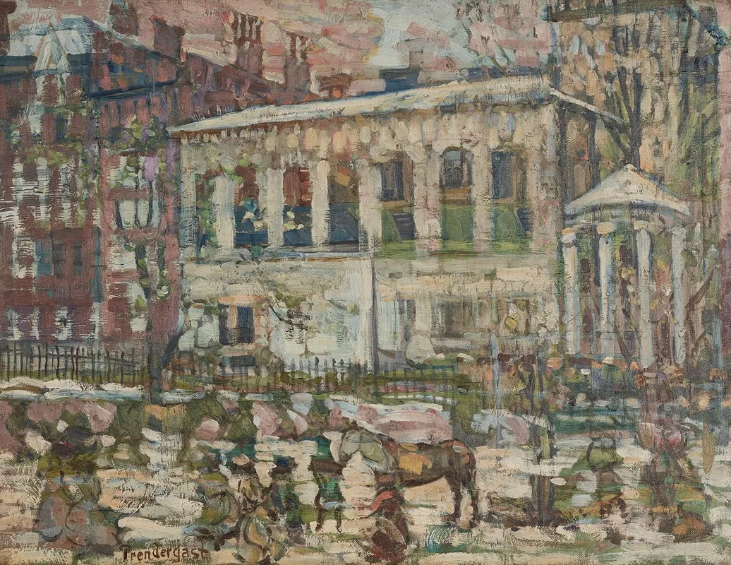 Jour de neige à Boston (vers 1907-10)