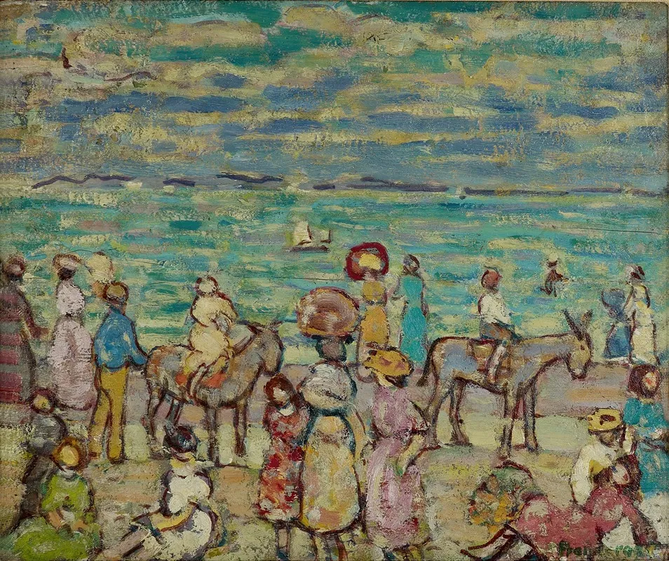 La plage (vers 1913-1918)