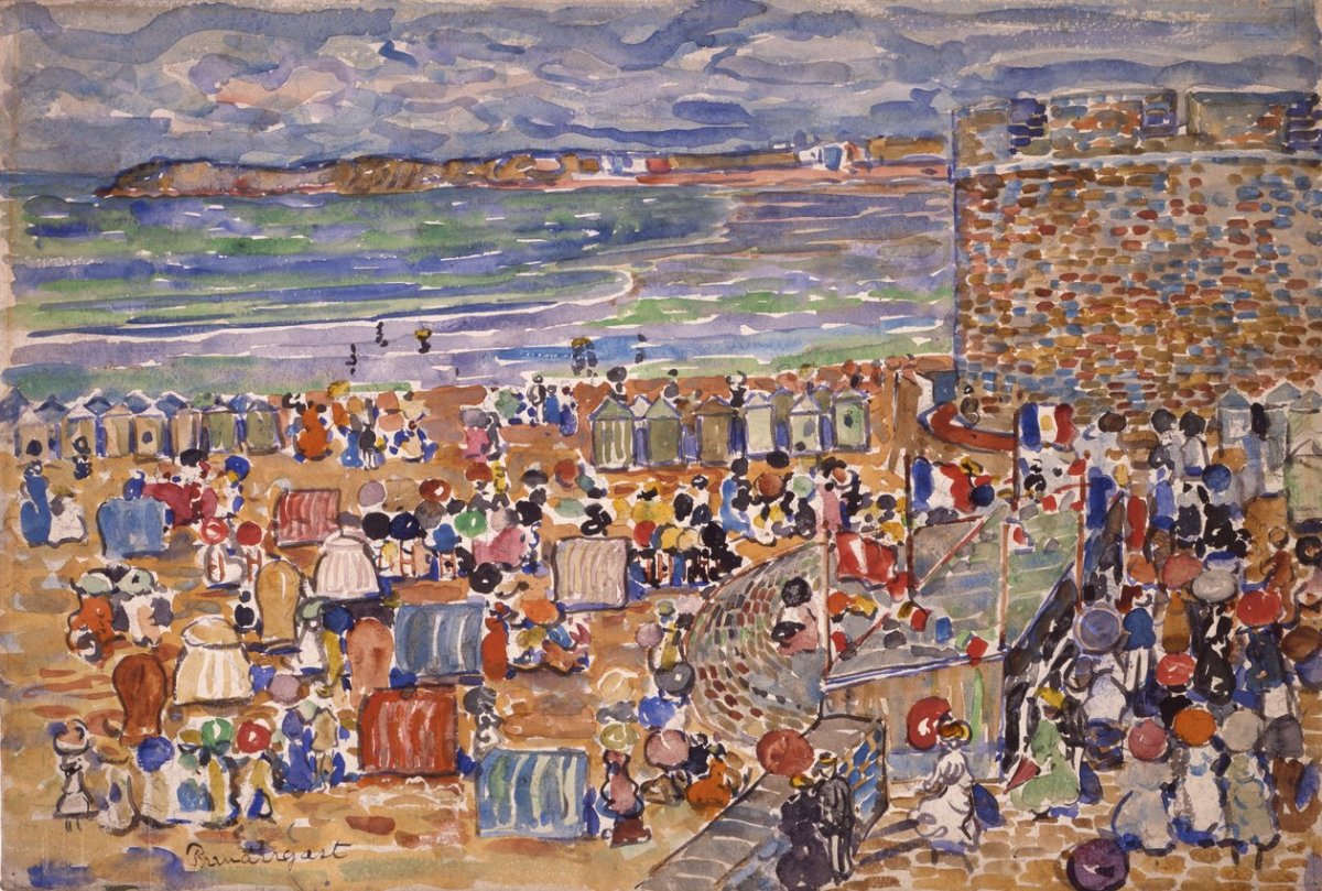  Sur la plage, Saint-Malo, vers 1907 