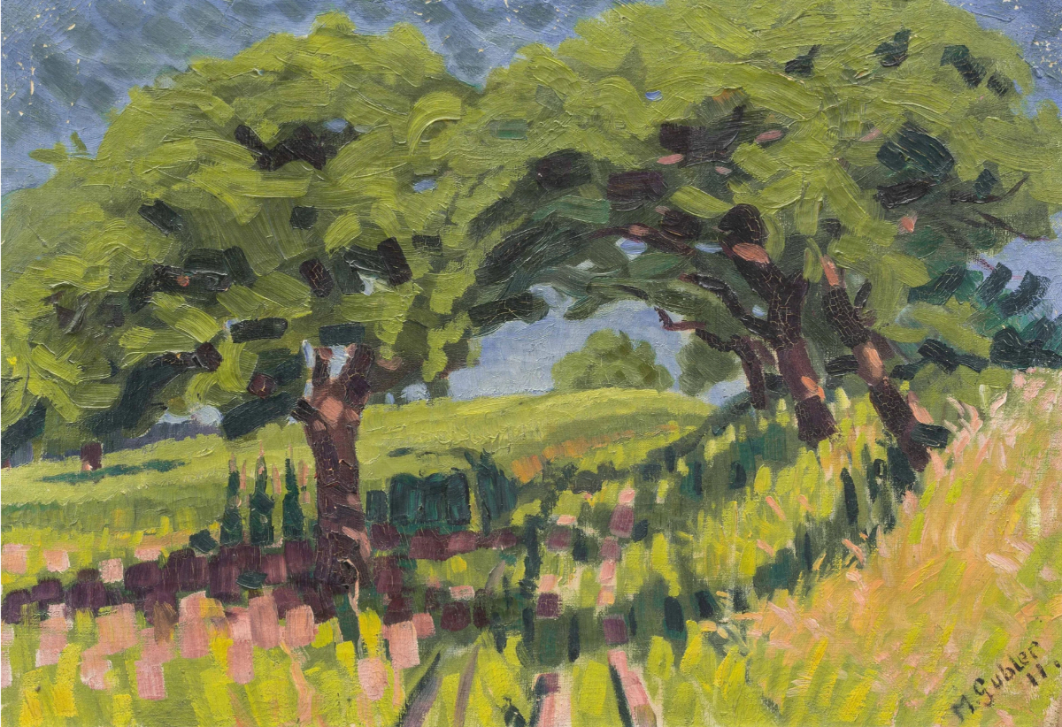 Chemin de campagne avec arbres, 1911