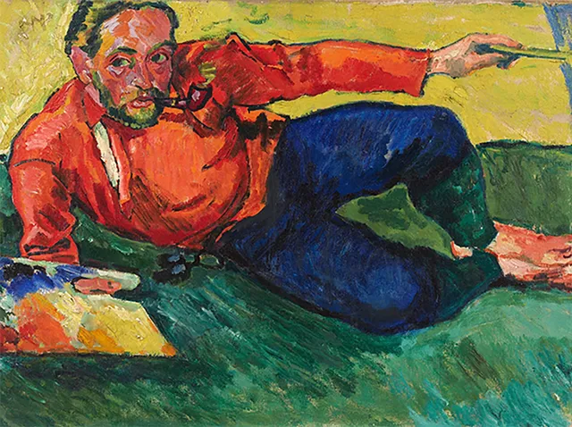 Autoportrait, couché, 1909