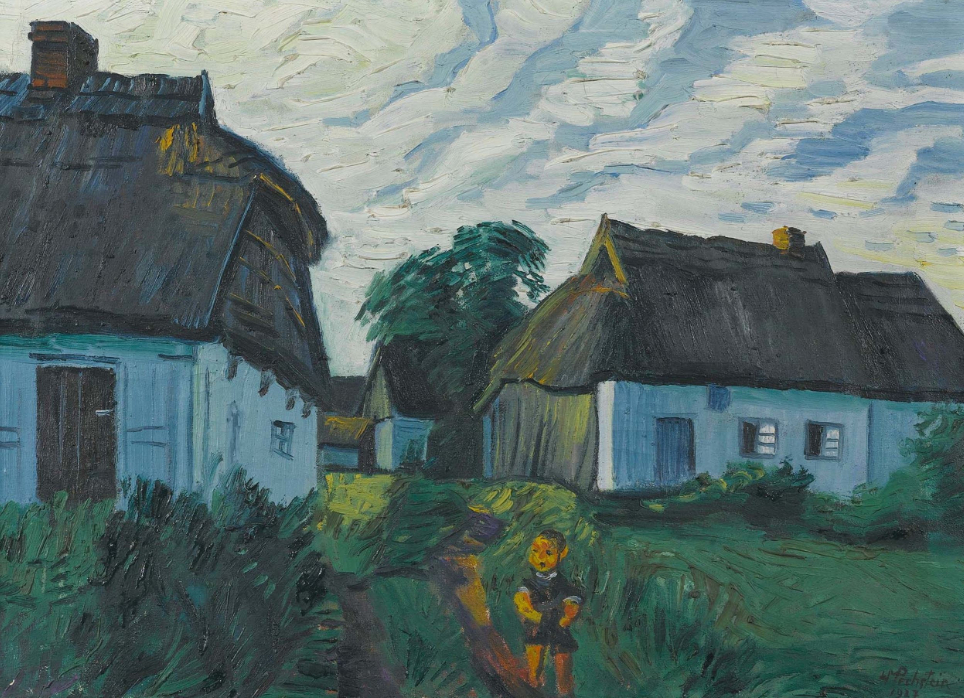 Les chaumières de pêcheurs de Poméranie, 1927