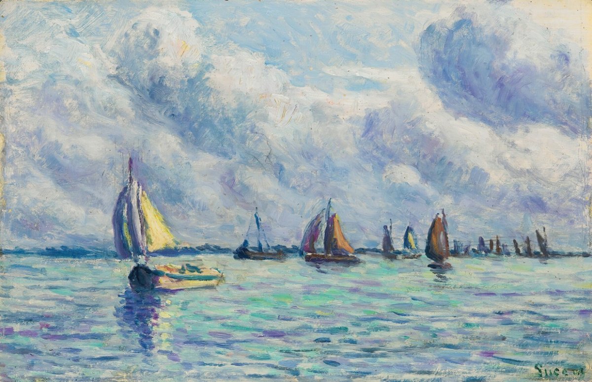 Bateaux sur la Meuse à Rotterdam (1909)