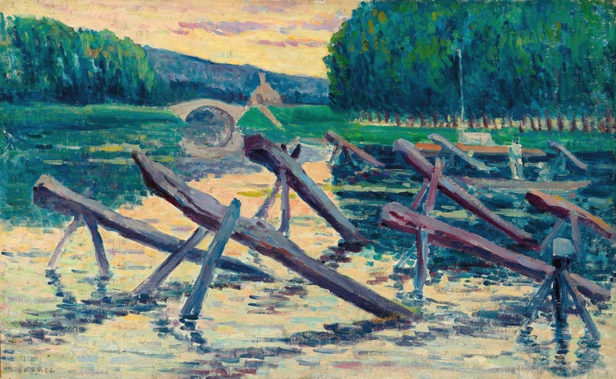 Les chevalets sur la Cure (vers 1908)