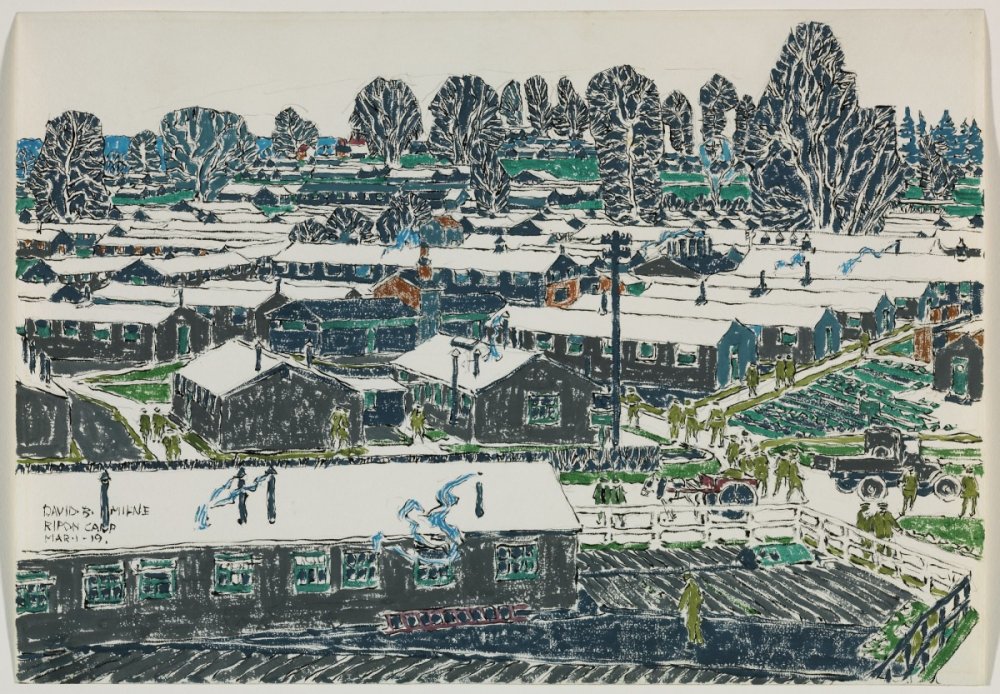 Ripon, le camp sud vu du quartier général, 1919