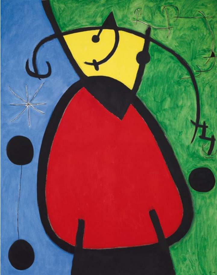 Femme et oiseaux dans la nuit, 1968