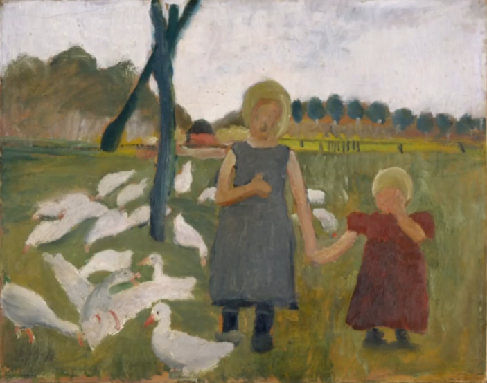 Les enfants avec les oies, 1901