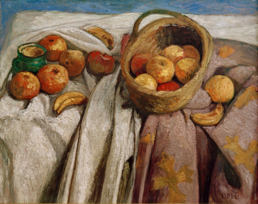 Nature morte aux pommes et aux bananes