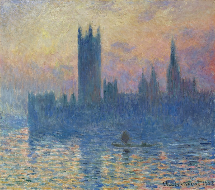 Les Chambres du Parlement, coucher de soleil (1903) 