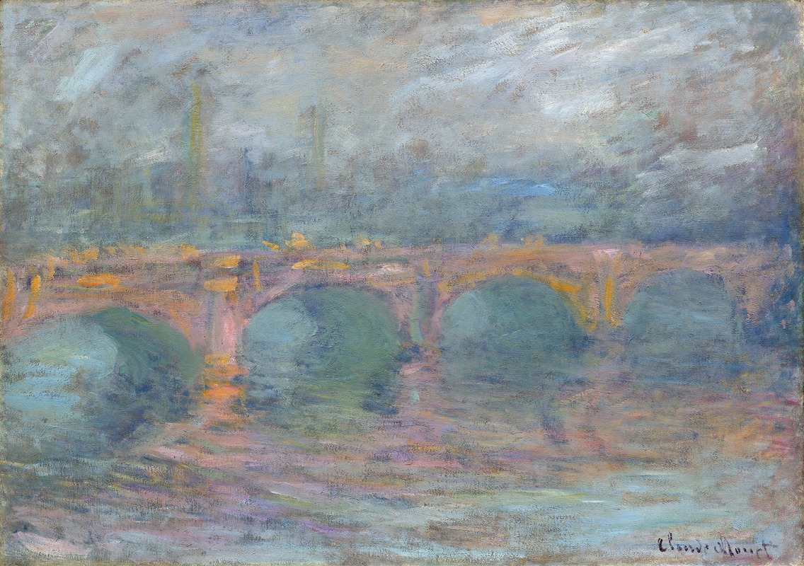 Pont de Waterloo, Londres au coucher du soleil (1904) 