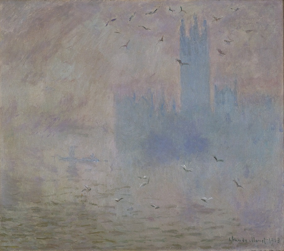 Chambres du Parlement et mouettes (1903) 